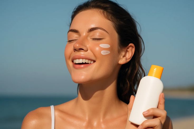 Person Applying Sunscreen
