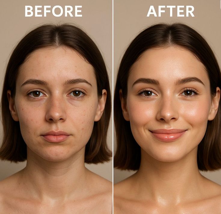 Side By Side Tired Skin Vs Healthy Glowing Skin Comparison