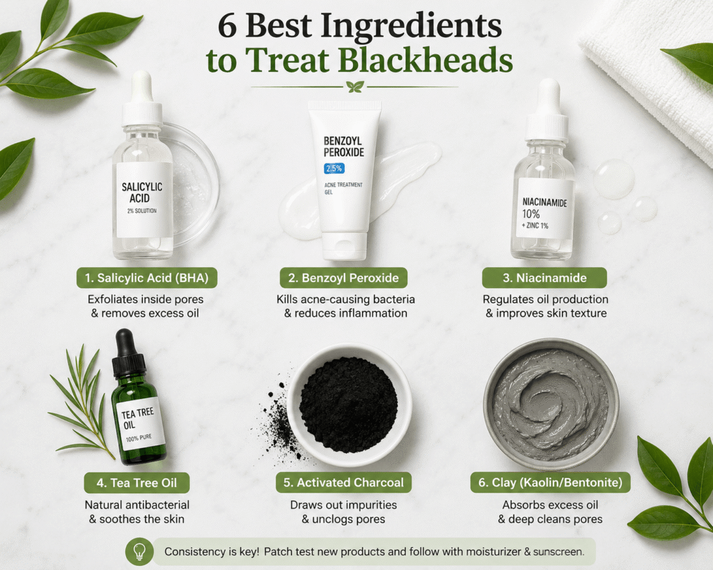 6 best ingredients to treat blackheads