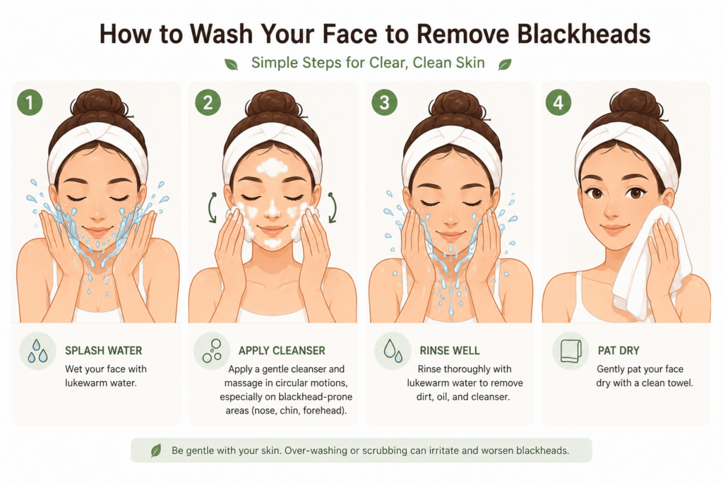 How to wash your face steps